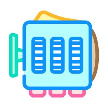 Fidget cube toy color icon vector illustration 스톡 일러스트