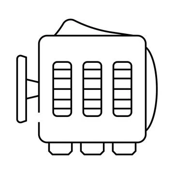 Fidget cube toy line icon vector illustration Stock Illustration