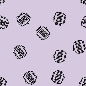 Fidget cube toy line vector seamless pattern Stockillustratie