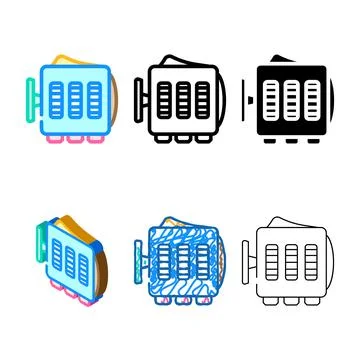 Fidget cube toy stylized color icon vector Stock Illustration