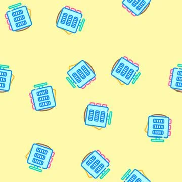 Fidget cube toy vector seamless pattern Illustrazione stock