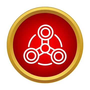 Fidget hand spinner toy icon stress reliever Stock Illustration