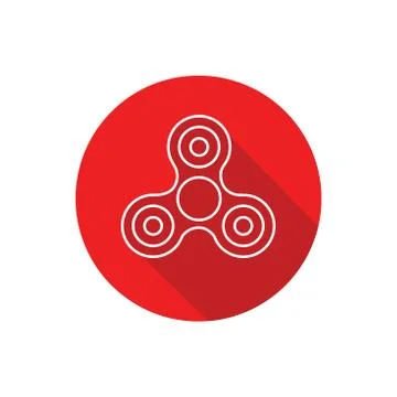 Fidget Spinner - 3 pronged hand toy spun by the center. Stock Illustration