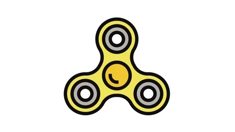 Fidget spinner fidget toy color icon animation Stock Footage 326105111