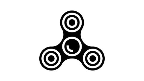 Fidget spinner fidget toy glyph icon animation Stock Footage 326151861