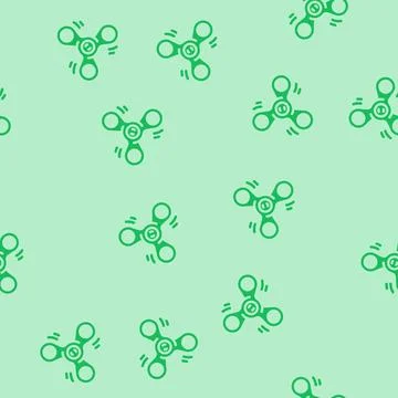 Fidget spinner fidget toy glyph vector seamless pattern Stock Illustration