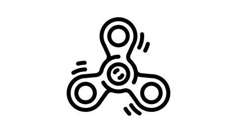 Fidget spinner fidget toy line icon animation Stock Footage 326759617