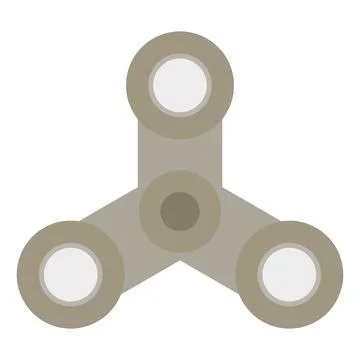 Fidget spinner flat clipart vector illustration Stock Illustration