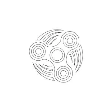 Fidget spinner. flat vector icon Stock Illustration