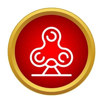 Fidget spinner gadget calming activity icon button Stock Illustration