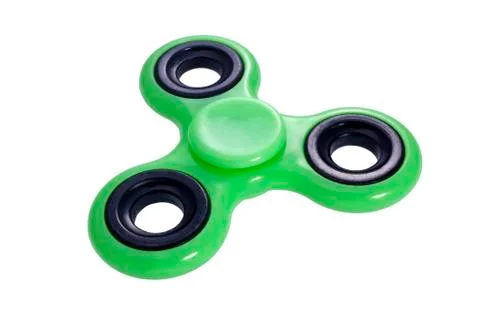 Fidget spinner green isolated on white Stock Photos