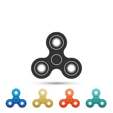 Fidget spinner icon isolated on white background. Stress relieving toy. Trendy Stock Illustration