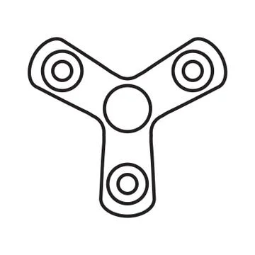 Fidget spinner icon. Isolatied vector illustration Stock Illustration