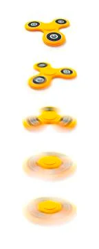 A fidget spinner in motion Stock Illustration