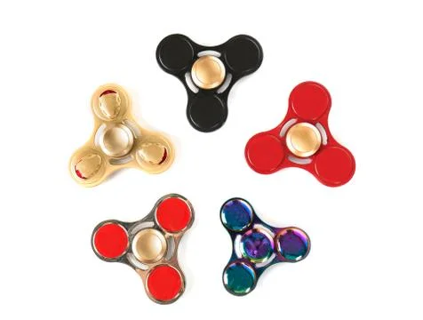 Fidget spinner toy isolated on on white background Stock Photos