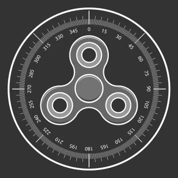 Fidget spinner toy. Vector icon. Stock Illustration