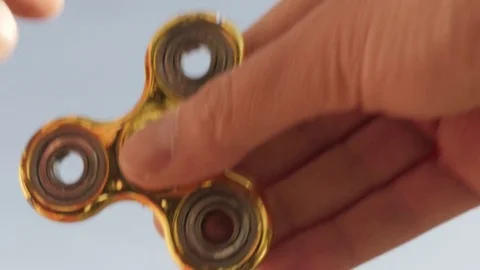 Fidget spinner toy.Fast and glowing. Stock Footage 76167918