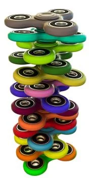Fidget spinners Stock Illustration