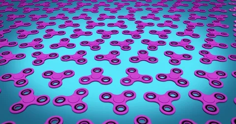 Fidget spinners rotating loop with alpha mask Stock Footage 92832866