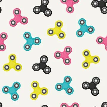 Fidget spinners seamless pattern. Stock Illustration
