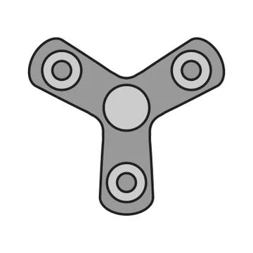 Fidget spinners on white, Isolatied vector illustration Stock Illustration