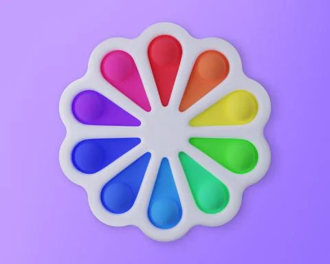 Fidget toy Simple Dimple. Realistic vector 3D illustration Stock Illustration