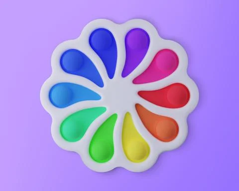 Fidget toy Simple Dimple. Realistic vector 3D illustration Stock Illustration