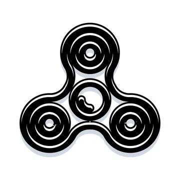 Fidget toy spinner stress reducing accessory concept Stock Illustration