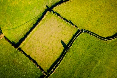 Field from above Stock Photos