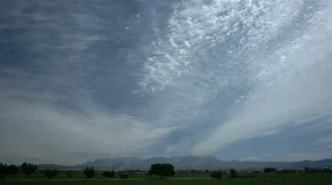 Field and blue sky with clouds, Malaga, Spain Video stock 40573609