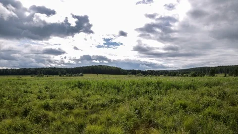Field and clouds Stock Footage 104351052
