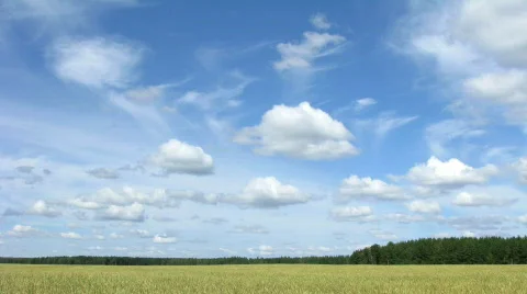 Field and clouds time lapse 1 스톡 동영상 517168