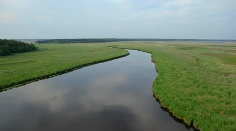 Field and river HD Stock Footage 11625724