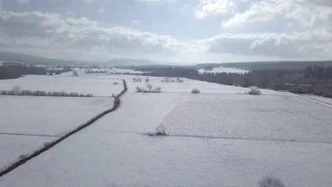 Field and snow 01 Stock Footage 146219267
