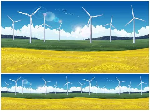 Field and wind generators 스톡 일러스트