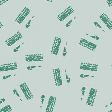 Field barley green glyph vector seamless pattern イラスト素材