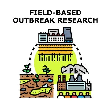 Field based outbreak research studying environmental impacts イラスト素材