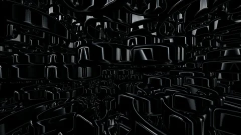 Field of Black Letters, Exclusive, Reflection, Figures, Background Stock Footage 270373117