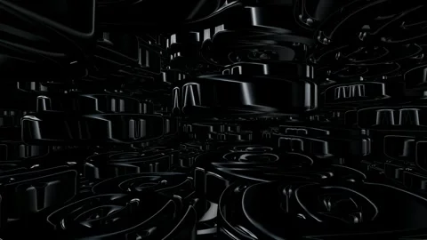 Field of Black Letters, Figures, Reflection, Background, Exclusive Stock Footage 270373058