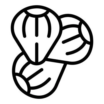 Field buckwheat icon outline vector. Plant cereal 스톡 일러스트