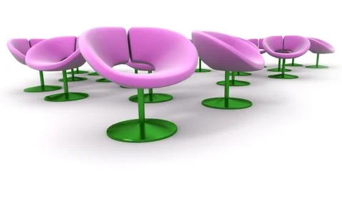 Field of chairs Stock Illustration