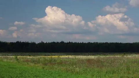 Field clouds timelapse Stock Footage 69101583
