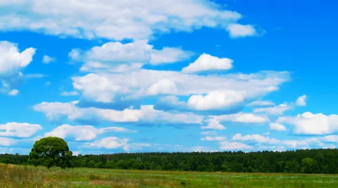 Field cloudscape Stock Footage 27784983