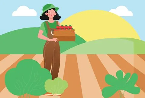Field Concept Illustration Stock Illustration