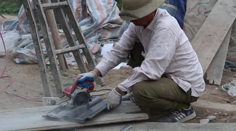 In the field of construction, construction worker Stock Footage 46457233