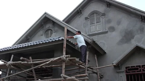 In the field of construction, construction worker Stock Footage 46458179