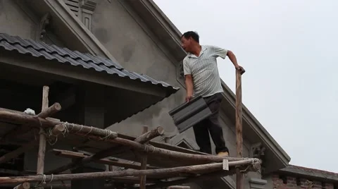 In the field of construction, construction worker Stock Footage 46458462