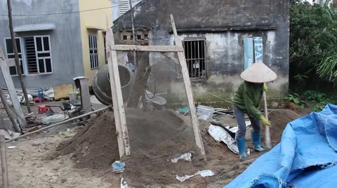 In the field of construction, construction worker Stock Footage 46458673