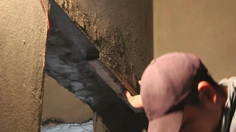 In the field of construction, construction worker Stock Footage 46458909