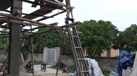 In the field of construction, construction worker Stock Footage 46459308